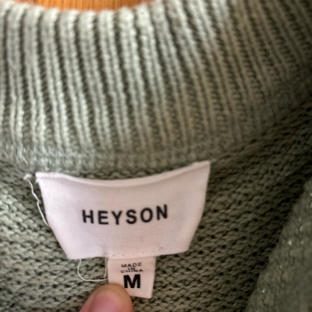 Green Button-Up Sweater - Picture 2 of 3